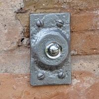 Kirkpatrick 4748 Rectangular Bell Push - Pewter Finish