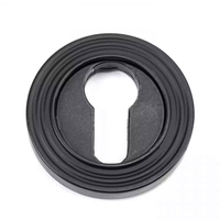 Matt Black Beehive Round Euro Escutcheon