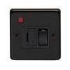 Matt Black Fused Switch and Neon - 13 Amp