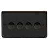 Matt Black Quad Dimmer Switch - 400w