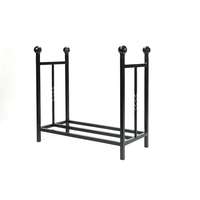 Matt Black Rectangular Log Holder