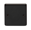 Matt Black Single Blank Plate