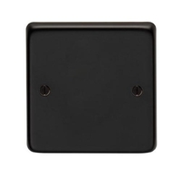 Matt Black Single Blank Plate