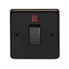 Matt Black Single Switch and Neon - 20 Amp