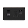 Matt Black Switch and Socket - 45 Amp