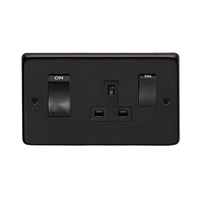 Matt Black Switch and Socket - 45 Amp