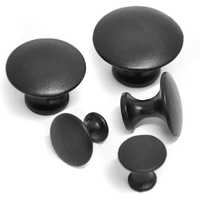 Plain Cabinet Knob - Black Finish