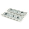 Plain Rectangular Pull Privacy Set - Satin Chrome