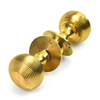 Polished Brass Reeded Door Knobs