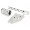 Satin Chrome Key Flush Stop For a Sash Window