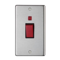 Satin Stainless Steel Double Plate Cooker Switch