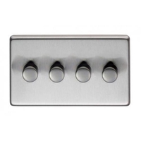 Satin Stainless Steel Quad Dimmer Switch - 400w