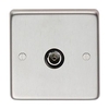 Satin Stainless Steel Single TV Socket