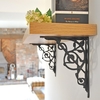 Trellis Leaf Cast Iron Shelf Bracket