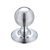 Weybridge Reeded Door Knobs - Polished Chrome