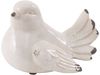 Lolanthe Antique Cream Sitting Bird Ornament - Medium