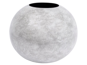 Stratos White Marble Effect Round Vase