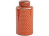 Stratton Orange and Silver Ornamental Jar