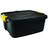 Barton Storage Barton Storage 012491/5 - 24L Heavy Duty Trunkbox with Lid - Black Pack of 5 (500 x 400 x 200mm)