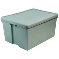 Barton Storage Barton Storage 012499/5 - 150L Upcycled Plastic Box & Lid - Grey Pack of 5 (800 x 600 x 420mm)