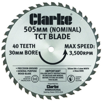 Clarke Clarke 505mm TCT Circular Saw Blade for CLS505