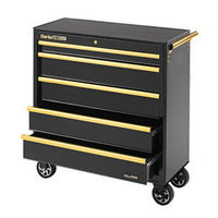 Clarke Clarke CBB315BG Extra Large Heavy Duty 5 Drawer Mobile Tool Cabinet (Black & Gold)