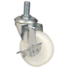 Clarke Clarke ML309W-A 75mm White Nylon Threaded Stem Swivel & Brake Castor
