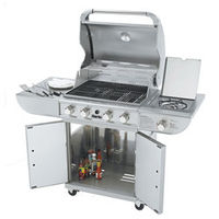 Clarke Clarke SSBBQ4 - Stainless Steel Barbecue with 4 Burners & Side Burner