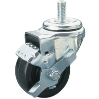Clarke ML214 64mm Swivel & Brake Castor - Rubber