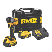 DeWalt DeWalt DCF922P2T-GB 18V XR BL 1/2" Pin Detent Compact 609Nm Impact Wrench with 2 x 5.0Ah Batteries