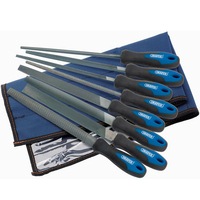 Draper Draper 8106B/8 8 Piece 200mm Soft Grip Engineers File and Rasp Set