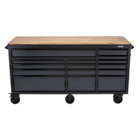 Draper Draper BUNKER® 08241 72" Workbench Roller Tool Cabinet,  15 Drawer,  Grey