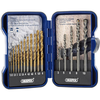 Draper Draper EBS17COM 17 Piece Combined HSS and Masonry Drill Bit Set