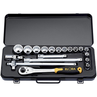 Elora Elora 770-LINDMU 19 Piece 1/2" Sq. Dr. Metric Socket Set