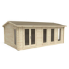 Forest Forest Garden Blakedown 6.0m x 4.0m Log Cabin - Apex Roof,  Double Glazed 24kg Polyester Felt,  no Underlay (Home Delivery)