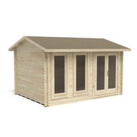Forest Forest Garden Chiltern 4.0m x 3.0m Log Cabin - Apex Roof,  Single Glazed with Felt Shingles and Underlay (Delivered or Installed)