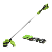 Greenworks 24V/48V Greenworks 48V (2 X 24V) Line Trimmer with 2 x 24V 2Ah Batteries and charger