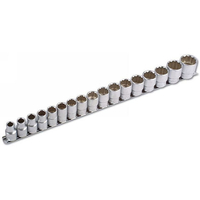 Laser Laser 3502 1/2" Drive Socket Set Bi-Hex 17 piece set
