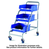 Machine Mart Xtra Topstore ACT/3XTC6R Unbraked Angled Container Trolley With 3 TC6 Red Containers