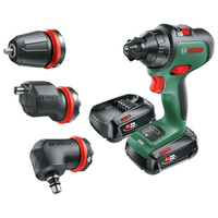 Power for All Alliance Bosch AdvancedDrill 18 Classic Green Cordless Two-speed Drill/Driver (With 2 x Battery,  1 x Charger & 3 Attachments)