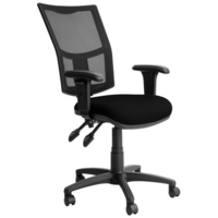 Sealey Haddon HA032 Mesh Back Operator Chair with Adjustable Arms - Black