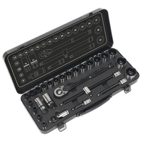 Sealey Sealey AK7972 Socket Set 28 piece 1/2" Drive 6pt WallDrive® Metric Black Series