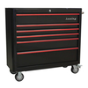 Sealey Sealey AP41206BR Rollcab 6 Drawer Wide Retro Style (Black and Red)