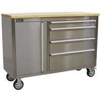Sealey Sealey AP4804SS 4 Drawer Stainless Steel Mobile Tool Cabinet