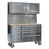 Sealey Sealey AP5510SS Mobile 10 Drawer Stainless Steel Cabinet with Backboard