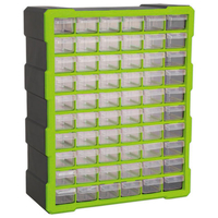 Sealey Sealey APDC60HV 60 Drawer Cabinet - Hi-Vis Green/Black