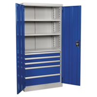 Sealey Sealey APICCOMBO5 Industrial Cabinet 5 Drawer 3 Shelf 1800mm