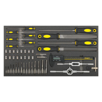 Sealey Sealey S01132 48 Piece Tool Tray with Tap & Die,  File & Caliper Set