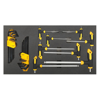 Sealey Sealey S01134 26 Piece Tool Tray with T-Handle & Standard Hex Key Sets