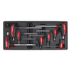 Sealey Sealey TBT06 8 Piece T-Handle Ball-End Hex Key Set